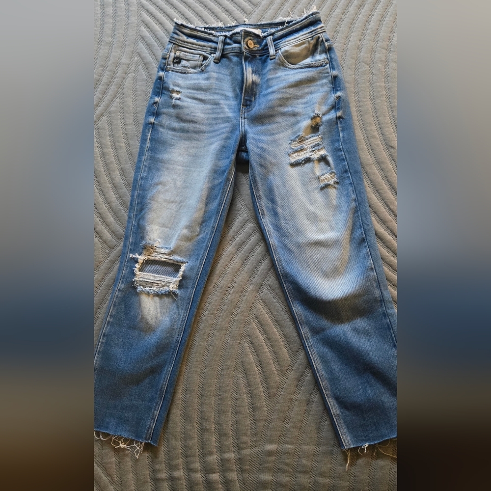 KanCan Distressed Light Blue Boyfriend Jeans